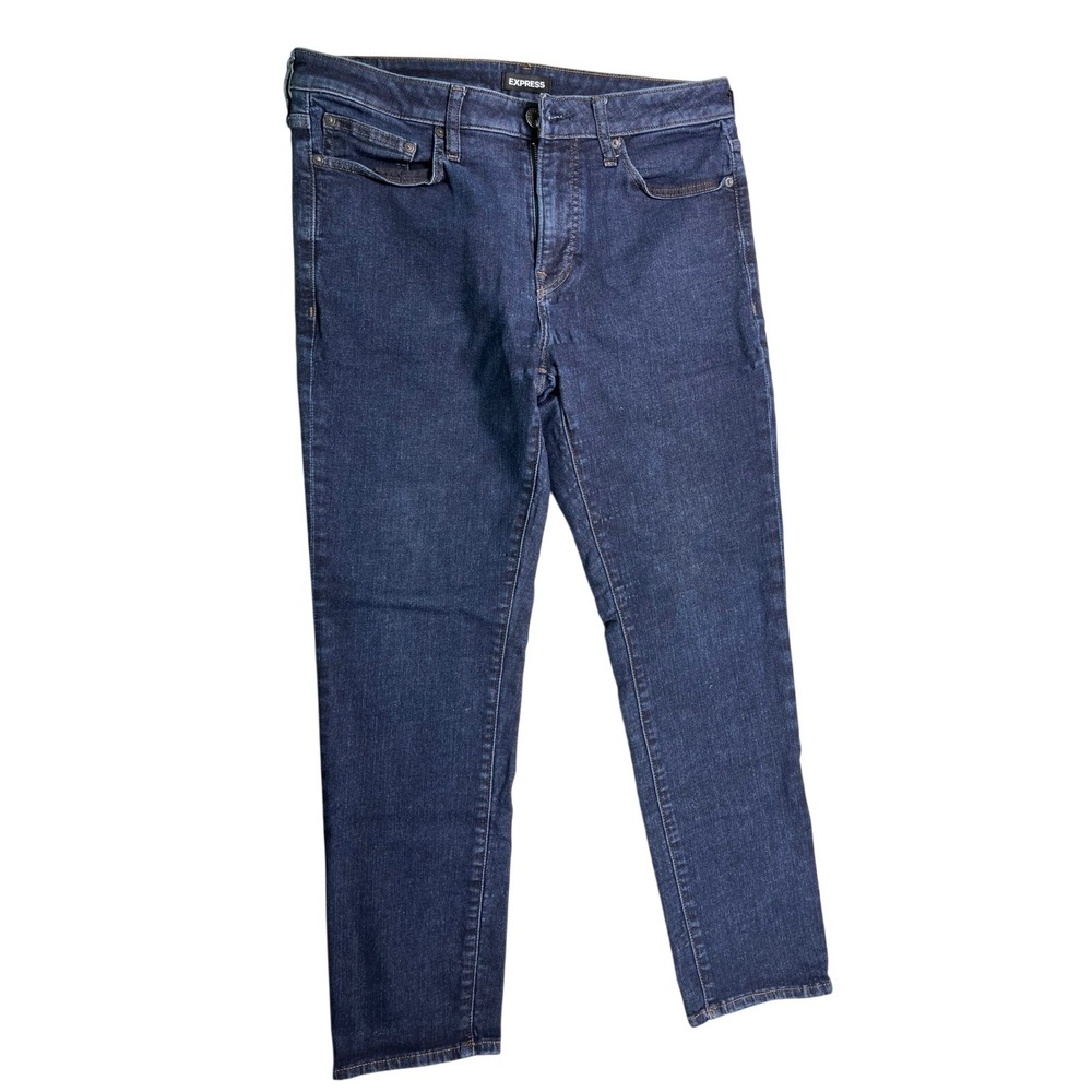 Express Men's Slim Fit Dark Wash Stretch Jeans Size 34x30